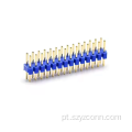 Cabeçalho de passo de 2,0 mm em linha dupla azul reto